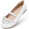 image:imageDREAM PAIRS Girls Ballet Flats Flower Shoes Mary Jane Ballerina Flat Dress Shoes for DailyWeddingPartyWhite