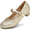 image:imageDREAM PAIRS Girls Mary Jane Low Heel Princess Flower Wedding Party Pump Dress ShoesGold