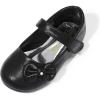image:imageDREAM PAIRS Toddler Girls Dress Shoes Mary Jane Flats Girls School Uniform Flats Bow Ballerina ShoesBlackSuede