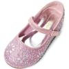 image:imageDREAM PAIRS Toddler Girls Dress Shoes Mary Jane Rhinestone Ballerina Flat for Party Birthday Performance WeddingPink