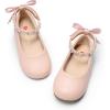 image:imageDREAM PAIRS Toddler Little Girls Dress Shoes Flower Girl Mary Jane Ballet Flat Shoes with Pearl Ankle Strap amp Satin Bow for WeddingPartyPink