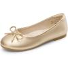 image:imageDream Pairs Girls Dress Shoes Ballet Flats Slipon Fashion Bow Flower Girl Shoes for Wedding School Party BirthdayGold