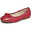 image:imageDream Pairs Girls Dress Shoes Flower Girl Slipon Bow Ballet Flats for Wedding Party School Little KidBig KidRed