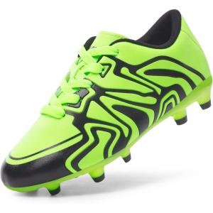 image:imageDREAM PAIRS Boys Girls Soccer Cleats Youth Firm Groud Baseball Cleats Sport Athletic Outdoor Trainning Football Shoes for LittleBig KidNeon GreenBlack