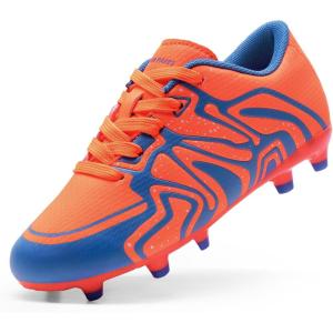 image:imageDREAM PAIRS Boys Girls Soccer Cleats Youth Firm Groud Baseball Cleats Sport Athletic Outdoor Trainning Football Shoes for LittleBig KidOrange