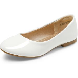 image:imageDREAM PAIRS Girls Dress Shoes Slip on Ballerina Flats for WeddingPartyWhitePat