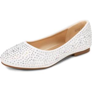 image:imageDREAM PAIRS Girls Dress Shoes Slip on Ballerina Flats for WeddingPartyWhiteSuede