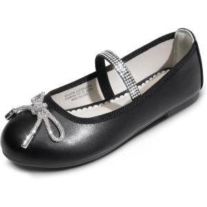 image:imageDREAM PAIRS Girls Dress Shoes Slipon Flower Girl Ballet Flats for Party Wedding Performance Prom GraduationBlack