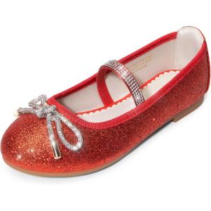 image:imageDREAM PAIRS Girls Dress Shoes Slipon Flower Girl Ballet Flats for Party Wedding Performance Prom GraduationRedGlitter