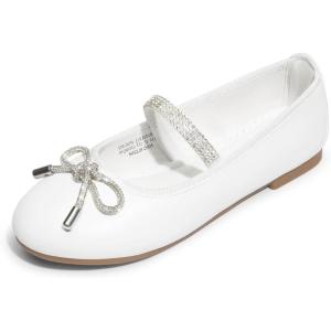 image:imageDREAM PAIRS Girls Dress Shoes Slipon Flower Girl Ballet Flats for Party Wedding Performance Prom GraduationWhite