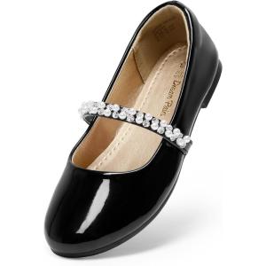 image:imageDREAM PAIRS Girls Mary Jane Dress Shoes Ballerina Flats for Wedding Party ToddlerLittle KidBig KidBlackPat