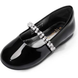 image:imageDREAM PAIRS Girls Mary Jane Dress Shoes Ballerina Flats for Wedding Party ToddlerLittle KidBig KidBlackPatt