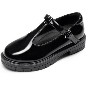 image:imageDREAM PAIRS Girls Mary Jane Dress Shoes Chunky Platform School Uniform Shoes TStrap Oxfords Loafers Star FlatsAll Black