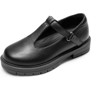 image:imageDREAM PAIRS Girls Mary Jane Dress Shoes Chunky Platform School Uniform Shoes TStrap Oxfords Loafers Star FlatsBlack