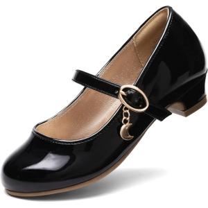 image:imageDREAM PAIRS Girls Mary Jane Low Heel Princess Flower Wedding Party Pump Dress ShoesBlackPat