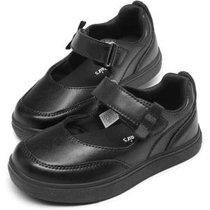 image:imageDREAM PAIRS Kids Girls Mary Jane Sneakers Strap Toddler Little Girls School Shoes Soft Walking Party Flat ShoesBlack
