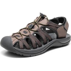 image:imageDREAM PAIRS Mens 160912MNEW Adventurous Summer Outdoor SandalsDark BrownBlack