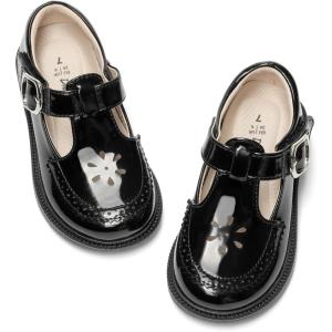 image:imageDREAM PAIRS Toddler Little Girls Mary Jane Dress Shoes  Ballet Flats for Girl School Uniform ShoesAll Black