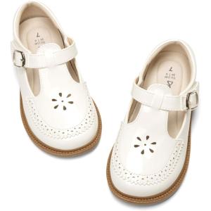 image:imageDREAM PAIRS Toddler Little Girls Mary Jane Dress Shoes  Ballet Flats for Girl School Uniform ShoesAll White
