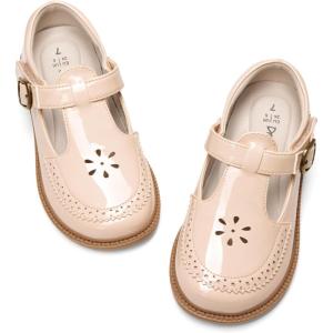 image:imageDREAM PAIRS Toddler Little Girls Mary Jane Dress Shoes  Ballet Flats for Girl School Uniform ShoesNude
