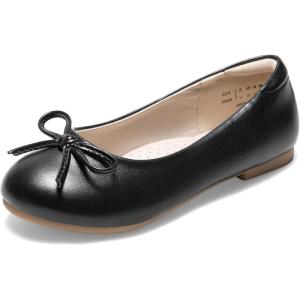 image:imageDream Pairs Girls Dress Shoes Ballet Flats Slipon Fashion Bow Flower Girl Shoes for Wedding School Party BirthdayBlack