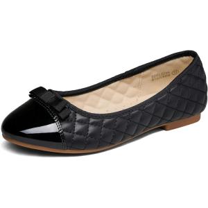 image:imageDream Pairs Girls Dress Shoes Flower Girl Slipon Bow Ballet Flats for Wedding Party School Little KidBig KidBlack