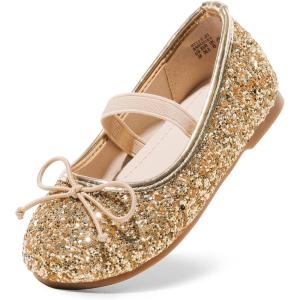 image:imageDream Pairs Toddler Girls Dress Shoes Party Wedding Flower Girl Ballet FlatsGold