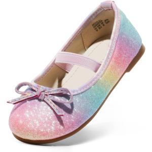 image:imageDream Pairs Toddler Girls Dress Shoes Party Wedding Flower Girl Ballet FlatsRainbow