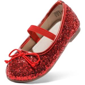 image:imageDream Pairs Toddler Girls Dress Shoes Party Wedding Flower Girl Ballet FlatsRed