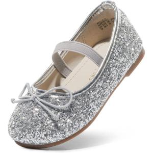 image:imageDream Pairs Toddler Girls Dress Shoes Party Wedding Flower Girl Ballet FlatsSilver