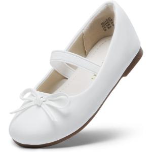 image:imageDream Pairs Toddler Girls Dress Shoes Party Wedding Flower Girl Ballet FlatsWhitePu