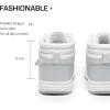 image:imageDREAM PAIRS Boys Girls High Top Sneaker LilLegends Skyhigh Basketball ShoesWhiteGrey