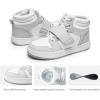 image:imageDREAM PAIRS Boys Girls High Top Sneaker LilLegends Skyhigh Basketball ShoesWhiteGrey