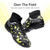 image:imageDREAM PAIRS Boys Girls Indoor Soccer Shoes High Top Football Turf Futsal Shoes for LittleBig KidBlackNeon Green