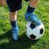 image:imageDREAM PAIRS Boys Girls Indoor Soccer Shoes High Top Football Turf Futsal Shoes for LittleBig KidBlue