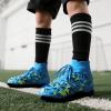 image:imageDREAM PAIRS Boys Girls Indoor Soccer Shoes High Top Football Turf Futsal Shoes for LittleBig KidBlue