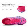 image:imageDREAM PAIRS Boys Girls Indoor Soccer Shoes High Top Football Turf Futsal Shoes for LittleBig KidHot Pink