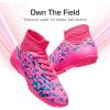 image:imageDREAM PAIRS Boys Girls Indoor Soccer Shoes High Top Football Turf Futsal Shoes for LittleBig KidHot Pink