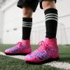 image:imageDREAM PAIRS Boys Girls Indoor Soccer Shoes High Top Football Turf Futsal Shoes for LittleBig KidHot Pink