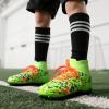 image:imageDREAM PAIRS Boys Girls Indoor Soccer Shoes High Top Football Turf Futsal Shoes for LittleBig KidNeon Green