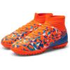 image:imageDREAM PAIRS Boys Girls Indoor Soccer Shoes High Top Football Turf Futsal Shoes for LittleBig KidOrange