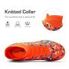 image:imageDREAM PAIRS Boys Girls Indoor Soccer Shoes High Top Football Turf Futsal Shoes for LittleBig KidOrange