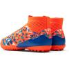 image:imageDREAM PAIRS Boys Girls Indoor Soccer Shoes High Top Football Turf Futsal Shoes for LittleBig KidOrange