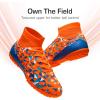 image:imageDREAM PAIRS Boys Girls Indoor Soccer Shoes High Top Football Turf Futsal Shoes for LittleBig KidOrange