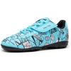 image:imageDREAM PAIRS Boys Girls Indoor Turf Soccer Cleats Lace Up Athletic Youth Futsal Football Casual Shoes for LittleBig KidBlue