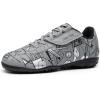 image:imageDREAM PAIRS Boys Girls Indoor Turf Soccer Cleats Lace Up Athletic Youth Futsal Football Casual Shoes for LittleBig KidGrey