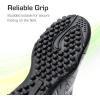 image:imageDREAM PAIRS Boys Girls Indoor Turf Soccer Cleats Lace Up Athletic Youth Futsal Football Casual Shoes for LittleBig KidGrey
