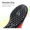 image:imageDREAM PAIRS Boys Girls Indoor Turf Soccer Cleats Lace Up Athletic Youth Futsal Football Casual Shoes for LittleBig KidRed