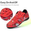 image:imageDREAM PAIRS Boys Girls Indoor Turf Soccer Cleats Lace Up Athletic Youth Futsal Football Casual Shoes for LittleBig KidRed
