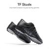 image:imageDREAM PAIRS Boys Girls Indoor Turf Soccer Cleats Lace Up Athletic Youth Futsal Football Shoes for LittleBig KidBlackDark GreyWhite